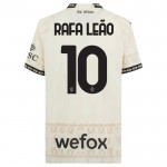 Günstige Fußballtrikots AC Mailand Rafael Leao 10 Kinder Fourth trikot 2023-24 Weiße Kurzarm